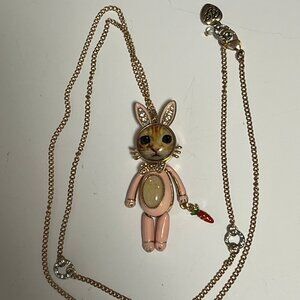 Betsey Johnson - Bunny articulated necklace